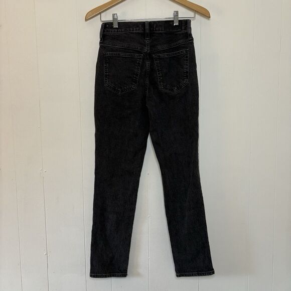 Madewell Perfect Vintage Jeans Black Denim Dark Wash Womens Size 24 High Rise - Picture 3 of 14